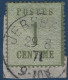 Fragment Alsace Lorraine N°1a 1c Vert Olive Oblitéré Dateur Allemand De JEBSHEIM RRR Sur Petite Valeur ! - Oblitérés