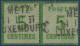 Alsace Lorraine N°4a 5c Vert Fonçé Oblitéré Griffe Des Ambulants 3 Lignes Grand Caractères METZ-LUXEMBURG TTB & RR - Used Stamps