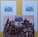 2002 Slovakia China Bojnice Castle Combo: Carte Maximum + Plain And  Embossed Numbered Green Print Variety - Autres & Non Classés