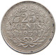 NETHERLANDS 25 CENTS 1939 #a033 0669 - 25 Cent