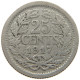 NETHERLANDS 25 CENTS 1917 #a052 0577 - 25 Cent