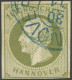 HANNOVER 18 O, 1861, 10 Gr. Dunkelgrünlicholiv, Rückseitig Winzige Schürfung Sonst Pracht, Diverse Altsignaturen Und Kur - Hanovre
