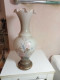 Vase Ancien  Opaline Hauteur 37 Cm Diamètre 15 Cm - Vasen