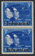 BECHUANALAND PROTECTORATE 1945 KGV 3d Deep Blue & Blue, Vertical Pair Victory SG131 MH - 1885-1964 Protectorado De Bechuanaland