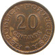 MOZAMBIQUE 20 CENTAVOS 1961  #s062 0489 - Mozambique