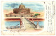 Ponte E Castel S. Angelo Roma 1904 Used Postcard From Roma Ferrovia To Boulogne-S-Seine France - Brücken