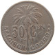 CONGO BELGIAN 50 CENTIMES 1921  #a061 0079 - 1910-1934: Albert I.