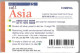 CARTE-PREPAYEE-GB-5£-CALLTRAK-ASIA-Plastic Fin-- Neuve- TBE - A Identifier