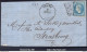 FRANCE N°29 SUR LETTRE INCOMPLETE CONVOYEUR DE STATION THANN LIGNE 296 W.Mulh. - 1863-1870 Napoleon III With Laurels