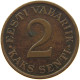 ESTONIA 2 SENTI 1934  #c005 0315 - Estonie