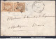 FRANCE N°28Bx2 LETTRE CONVOYEUR DE STATION ASNIERES LIGNE 312A SGL.P. - 1863-1870 Napoleon III With Laurels