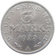 WEIMARER REPUBLIK 3 MARK 1922 A  #a070 0559 - 3 Mark & 3 Reichsmark