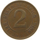 WEIMARER REPUBLIK 2 PFENNIG 1924 D WEAK STRUCK #a074 0613 - 2 Rentenpfennig & 2 Reichspfennig