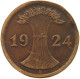WEIMARER REPUBLIK 2 PFENNIG 1924 A EDGE ERROR #a074 0629 - 2 Rentenpfennig & 2 Reichspfennig