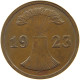 WEIMARER REPUBLIK 2 PFENNIG 1923 G EDGE ERROR #a074 0627 - 2 Rentenpfennig & 2 Reichspfennig