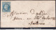 FRANCE N°29B SUR LETTRE AVEC GC 2268 MATHA CHARENTE INF + CAD DU 05/09/1868 - 1863-1870 Napoléon III Lauré