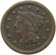 UNITED STATES OF AMERICA LARGE CENT 1847 BRAIDED HAIR #t141 0317 - 1840-1857: Braided Hair