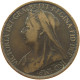 GREAT BRITAIN PENNY 1898 Victoria 1837-1901 #s001 0245 - D. 1 Penny