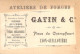 Carte Commerciale Des Ateliers De Forges Gatin & Cie Place De Champfleuri à Lyon Guillotière En 1907 - 1900 – 1949