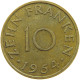 SAARLAND 10 FRANKEN 1954  #c058 0069 - 10 Francos