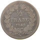 FRANCE 1/2 DEMI FRANC 1842 A LOUIS PHILIPPE I. (1830-1848) #t111 1331 - 1/2 Franc