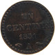 FRANCE CENTIME 1851 A  #c052 0059 - 1 Centime