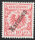 1900 Marianen, 10 Pf Adler Mit Steilem Aufdruck, Ungebraucht, MiNr. 3 II, ME 25 - Mariana Islands