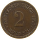 KAISERREICH 2 PFENNIG 1876 D  #a095 0603 - 2 Pfennig