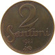 LATVIA 2 SANTIMI 1922  #a085 0709 - Letland