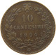 ITALY 10 CENTESIMI 1894 BI UMBERTO I. 1878-1900 #s046 0225 - 1878-1900 : Umberto I