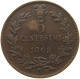 ITALY 5 CENTESIMI 1862 N Vittorio Emanuele II. 1861 - 1878 #s077 0345 - Other & Unclassified