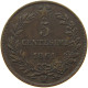 ITALY 5 CENTESIMI 1861 M Vittorio Emanuele II. 1861 - 1878 #s077 0347 - Andere & Zonder Classificatie