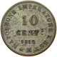 ITALY STATES NAPOLEON I. 10 CENTESIMI 1812 M Napoleon I. (1804-1814, 1815) #t144 0915 - Napoleontisch