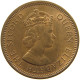 MAURITIUS 2 CENTS 1959 Elizabeth II. (1952-2022) #a095 0495 - Mauritius