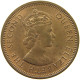 MAURITIUS 2 CENTS 1959 Elizabeth II. (1952-2022) #a095 0477 - Mauritius