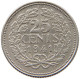 NETHERLANDS 25 CENTS 1941 Wilhelmina 1890-1948 #s049 0519 - 25 Cent