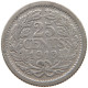 NETHERLANDS 25 CENTS 1919 Wilhelmina 1890-1948 #c040 0425 - 25 Cent