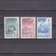 FINLAND 1951, Sc# B107-B109, Semi-Postal, Birds, MH - Mouettes