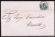 Cover 1854, 45 Cent. Azzurro, Carta A Macchina, Su Lettera Da Milano (Sass. 22) - Lombardo-Venetien