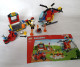 FIGURINE JOUET EQUIVALENCE DE BOITE LEGO Junior 10685 HELICOPTERE ET POMPIER Avec Notice - Lego System