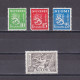 FINLAND 1952, Sc# 302-305, CV $20, Lions, MH - Nuevos