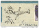 PM 23,GRECIA,  LETTERA Cent. 50+50, VIA AEREA  PER  MELISSANO , 1943, FIGURA AEREO PUNTEGGIATA,VALORI GEMELLI - Îles Ioniennes