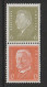 Reichspräsidenten 1932, Combinatie S 46, Ungebraucht, 24€ Kat. - Booklets & Se-tenant