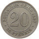 KAISERREICH 20 PFENNIG 1887 A  #MA 001531 - 20 Pfennig