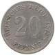 KAISERREICH 20 PFENNIG 1873 B  #MA 105173 - 20 Pfennig