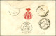 20c Italie Obl REGGIO Sur Lettre Pour Rome Réexpédiée à Marseille Puis à Paris à L'aide D'un N° 29 Obl Du GC 2240 (Marse - 1863-1870 Napoléon III Con Laureles