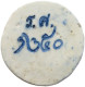 SIAM THAILAND TOKEN  SIAMESE GAMBLING TOKEN PORZELLAN, PORCELAIN #MA 068894 - Thaïlande