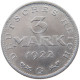 WEIMARER REPUBLIK 3 MARK 1922 G  #MA 098655 - 3 Mark & 3 Reichsmark