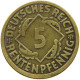 WEIMARER REPUBLIK 5 RENTENPFENNIG 1924 F  #MA 099010 - 5 Rentenpfennig & 5 Reichspfennig