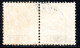 2158. DENMARK 10 O. VERY FINE PAIR FERIE OVERPR. - Steuermarken